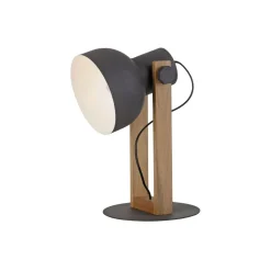 Just Light Flexible Tischlampe Holz Metall E27 45 cm Industrial< Wohnzimmerlampen|Schlafzimmer Lampen