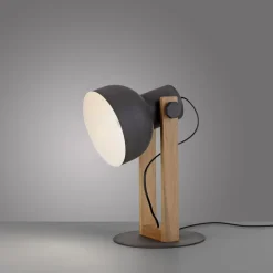 Just Light Flexible Tischlampe Holz Metall E27 45 cm Industrial< Wohnzimmerlampen|Schlafzimmer Lampen
