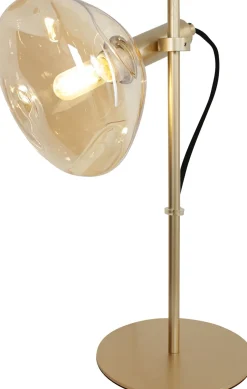 Eco-Light Flexible Tischleuchte Glasschirm 35,3 cm Gold Bernstein< Wohnzimmerlampen|Glaslampen