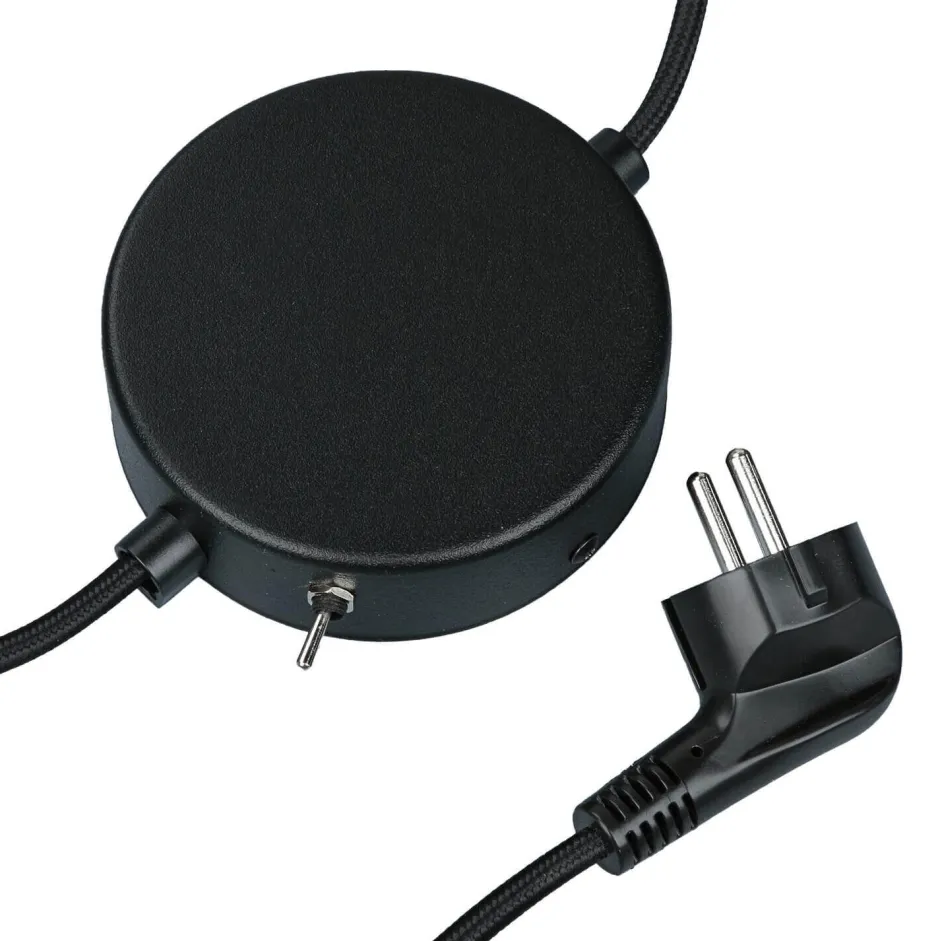 Wandleuchten*Nowodvorski Flexible Wandlampe mit Stecker & Schalter Schwarz