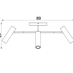 Spots|Flurlampen*Luminex Flexibler Deckenspot in Gold GU10 H:24 cm stilvoll