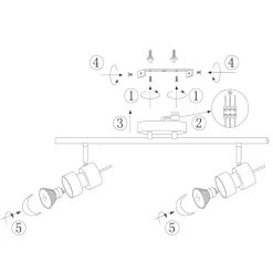 Spots|Badezimmer Lampe*Steinhauer Flexibler Deckenspot Metall inkl. GU10 zielgerichtet