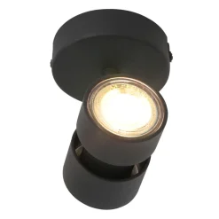 Spots|Badezimmer Lampe*Steinhauer Flexibler Deckenspot Schwarz inkl. GU10 akzentuiert