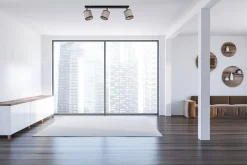 Flurlampen|Bürolampen*Belis Flexibler Deckenspot Stoff Schwarz Beige E14 65 cm lang