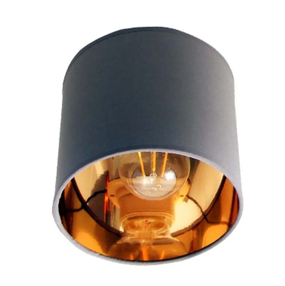 Belis Flexibler Deckenspot Stoff Grau Gold Ø15 cm blendarm< Spots|Flurlampen