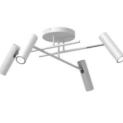 Luminex Flexibler Deckenspot Weiß Grau Chrom H:24 cm stilvoll< Spots|Flurlampen