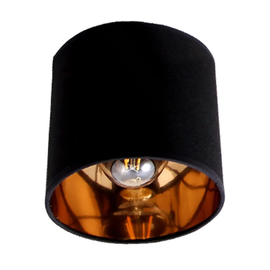 Spots|Flurlampen*Belis Flexibler Deckenstrahler Stoff Metall E27 rund Ø15 cm