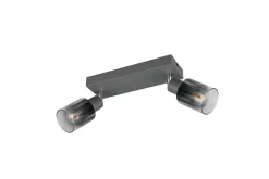 Trio Reality Flexibler Deckenstrahler Rauchglas Metall E14 T:27,5 cm< Flurlampen|Bürolampen