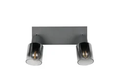 Trio Reality Flexibler Deckenstrahler Rauchglas Metall E14 T:27,5 cm< Flurlampen|Bürolampen