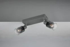 Trio Reality Flexibler Deckenstrahler Rauchglas Metall E14 T:27,5 cm< Flurlampen|Bürolampen