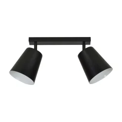 Deckenleuchten|Esszimmer Lampen*Emibig Flexibler Deckenstrahler Schwarz Metall 2-flammig