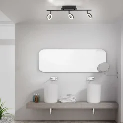 Paul Neuhaus Flexibler LED Deckenspot Anthrazit IP44 67 cm blendarm< Flurlampen|Bürolampen