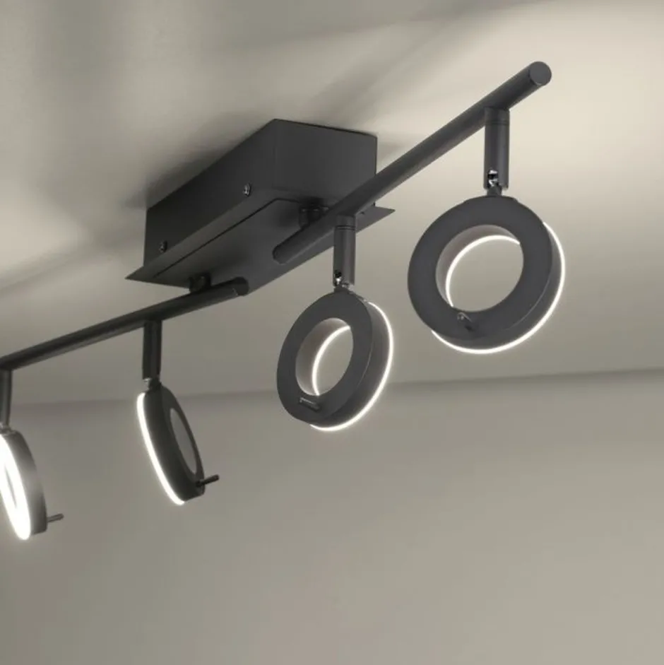 Paul Neuhaus Flexibler LED Deckenstrahler Anthrazit IP44 94 cm 26 W< Flurlampen|Bürolampen