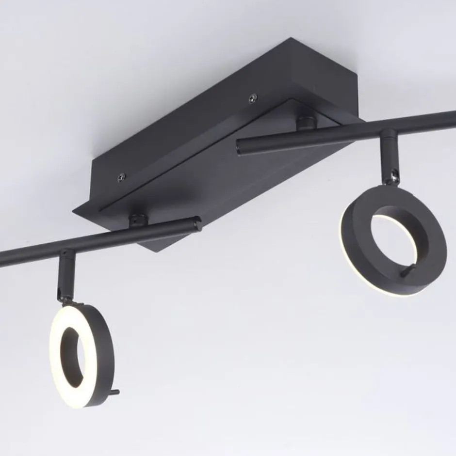 Paul Neuhaus Flexibler LED Deckenstrahler Anthrazit IP44 94 cm 26 W< Flurlampen|Bürolampen