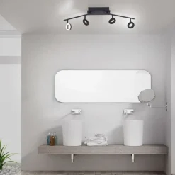 Paul Neuhaus Flexibler LED Deckenstrahler Anthrazit IP44 94 cm 26 W< Flurlampen|Bürolampen