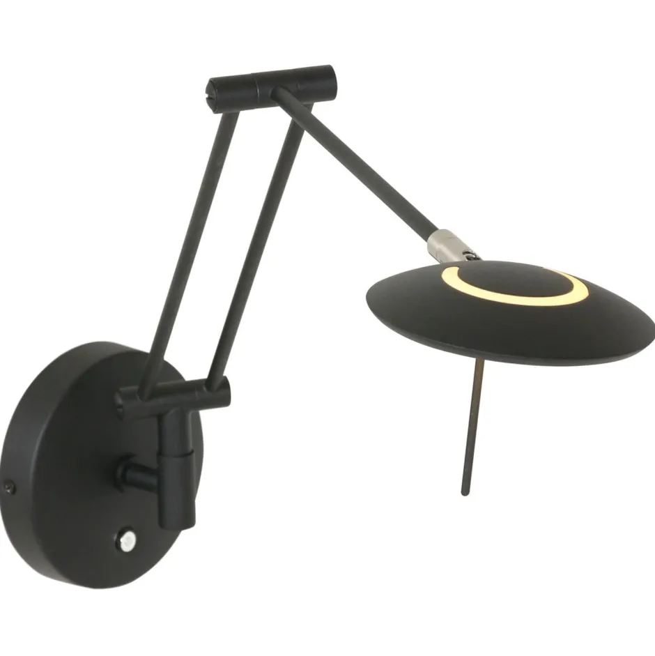 Led Lampen|Spots*Steinhauer Flexibler LED Wandstrahler Schwarz dimmbar