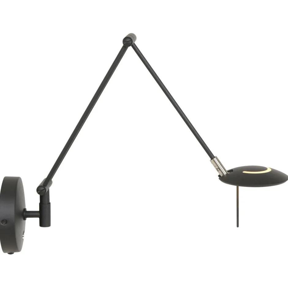 Led Lampen|Spots*Steinhauer Flexibler LED Wandstrahler Schwarz dimmbar