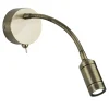 Bürolampen|Wohnzimmerlampen*Searchlight Flexibler LED Wandstrahler in Messing 1 W mit Schalter