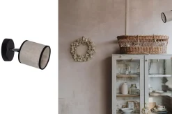 Belis Flexibler Wandstrahler blendarm Stoff E14 H:16 cm klein< Flurlampen|Bürolampen