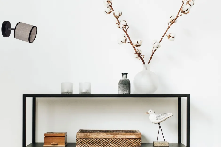 Belis Flexibler Wandstrahler blendarm Stoff E14 H:16 cm klein< Flurlampen|Bürolampen