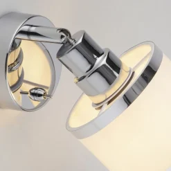 Flurlampen|Bürolampen*Just Light Flexibler Wandstrahler Chrom Metall E14 blendarm