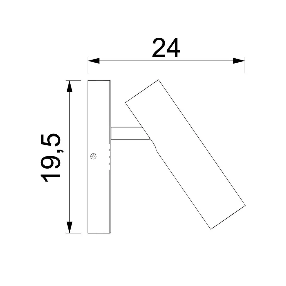 Wohnzimmerlampen|Metall Lampen*Luminex Flexibler Wandstrahler Metall GU10 H:19,5 cm elegant
