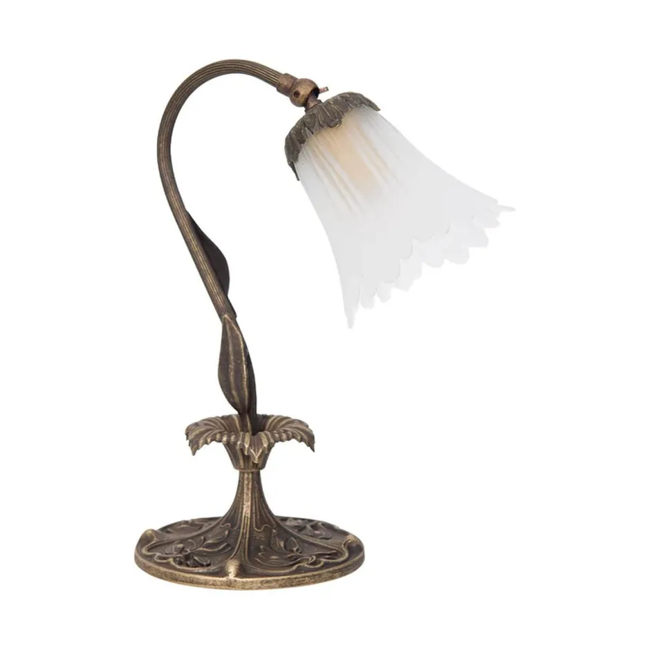 Tischlampen|Lampen Aus Aller Welt*Giovanni Battista Florale Nachttischleuchte Weiß