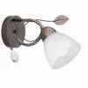 Trio Reality Florale Wandlampe Metall Glas E14 H:21,5 cm Rost Antik< Flurlampen|Wohnzimmerlampen