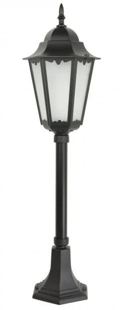 Außenleuchten Antik|Rustikale Lampen*SU-MA Garten Stehlampe Schwarz Aluminium Glas 85cm