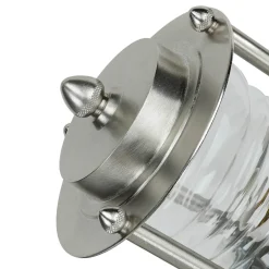 Rustikale Lampen|Metall Lampen*Lido Garten Wegbeleuchtung in Nickel Echt-Messing H:29cm