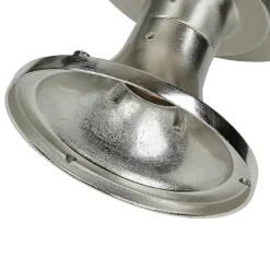 Rustikale Lampen|Metall Lampen*Lido Garten Wegbeleuchtung in Nickel Echt-Messing H:29cm