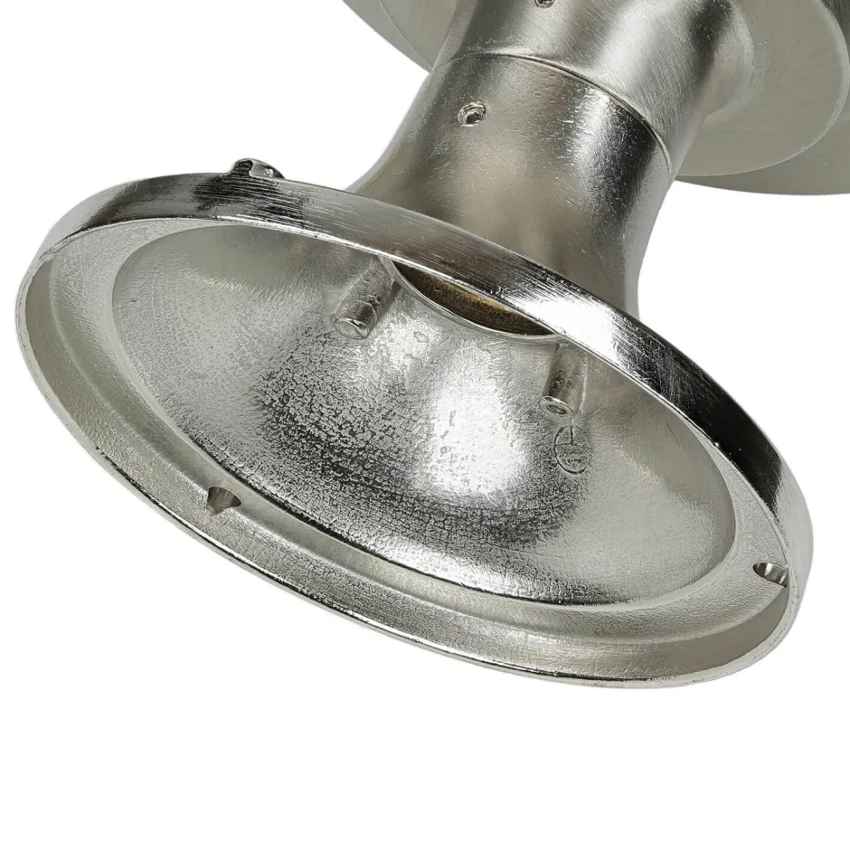 Rustikale Lampen|Metall Lampen*Lido Garten Wegbeleuchtung in Nickel Echt-Messing H:29cm