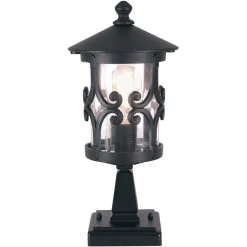 Elstead Gartenbeleuchtung Schwarz Aluminium Glas dekorativ< Rustikale Lampen|Vintage Lampen