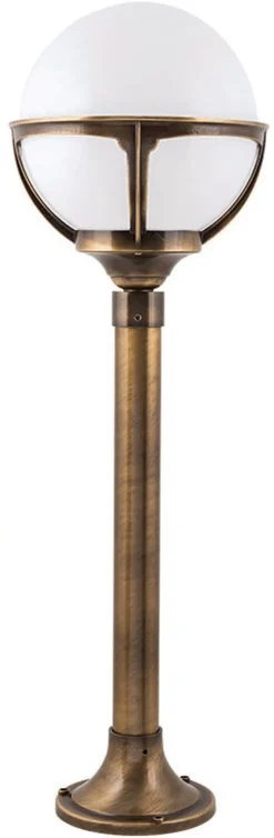 Lido Gartenlampe ALONNISOS Messing in antik H:69cm< Außenleuchten Antik|Vintage Lampen