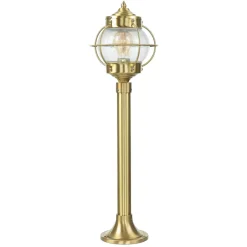 Rustikale Lampen|Metall Lampen*Lido Gartenlampe Messing H:65cm Maritim wetterfest