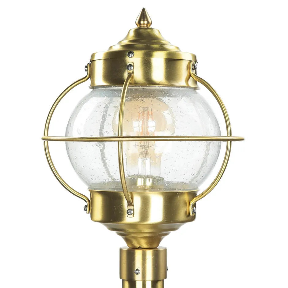 Rustikale Lampen|Metall Lampen*Lido Gartenlampe Messing H:65cm Maritim wetterfest