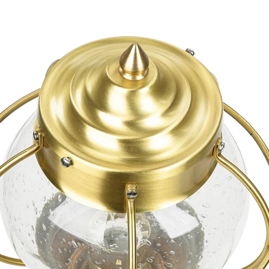 Rustikale Lampen|Metall Lampen*Lido Gartenlampe Messing H:65cm Maritim wetterfest