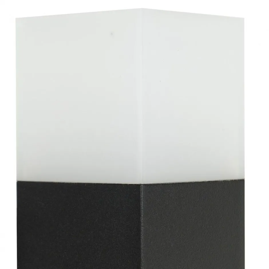 Metall Lampen|Wegeleuchten*SU-MA Gartenlampe Schwarz eckig 83cm E27 IP44