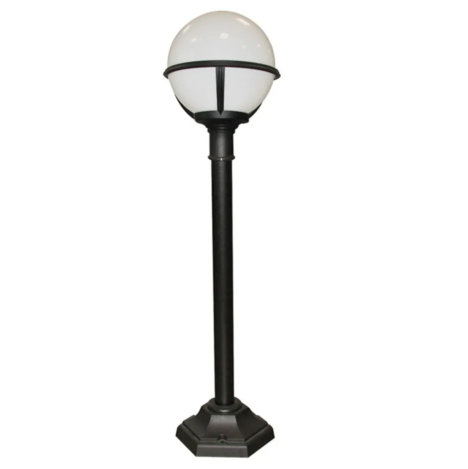 Außenleuchten Antik|Lampen Aus Aller Welt*Elstead Gartenlampe Schwarz Weiß H:106cm Kugel Schirm Weg