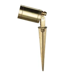 Lido Gartenleuchte Erdspieß Echt-Messing IP64 verstellbar< Messinglampen|Metall Lampen