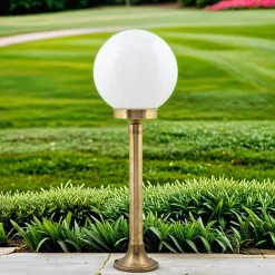 Lido Gartenleuchte Messing 93cm hoch rostfrei VERIA< Metall Lampen|Messinglampen