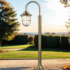 Lido Gartenleuchte Messing 62cm hoch rostfrei SANTORIN< Metall Lampen|Messinglampen