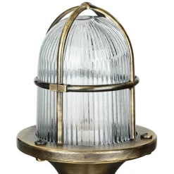 Lido Gartenleuchte Messing 28cm hoch rostfrei SANTORIN< Rustikale Lampen|Messinglampen