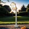Rustikale Lampen|Metall Lampen*Lido Gartenleuchte Messing H:62cm in Nickel Weg Terrasse