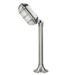Rustikale Lampen|Metall Lampen*Lido Gartenleuchte Messing H:62cm in Nickel Weg Terrasse