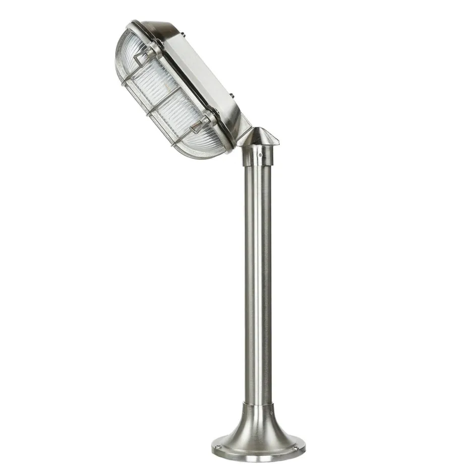 Rustikale Lampen|Metall Lampen*Lido Gartenleuchte Messing H:62cm in Nickel Weg Terrasse