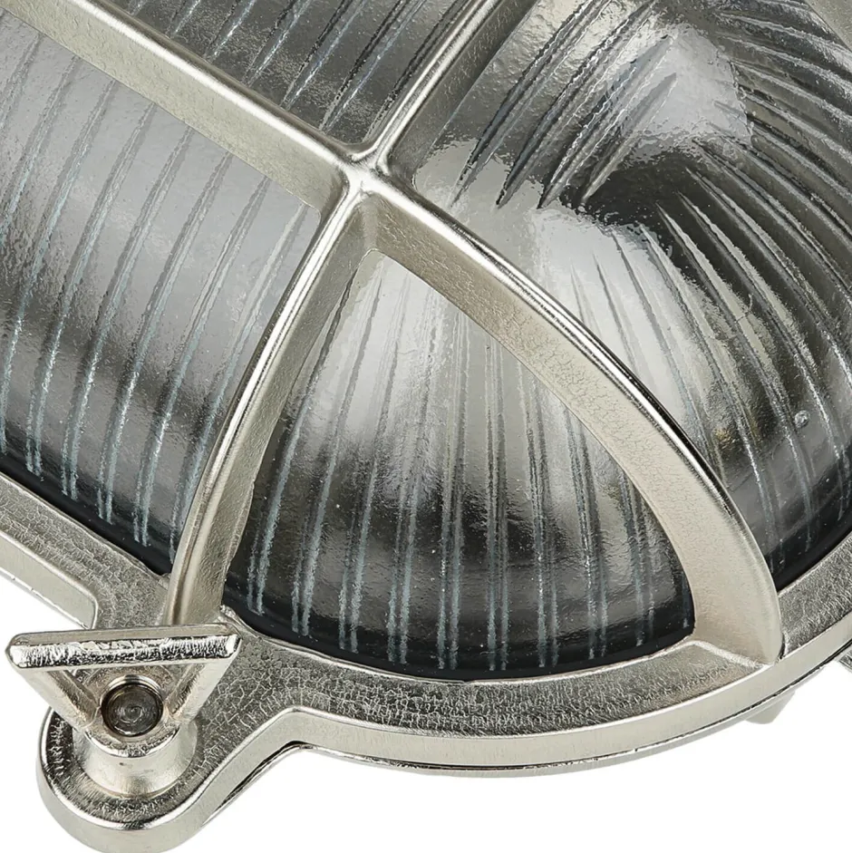 Rustikale Lampen|Metall Lampen*Lido Gartenleuchte Messing H:62cm in Nickel Weg Terrasse