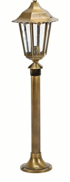 Außenleuchten Antik|Gartenlaternen*Lido Gartenleuchte SITIA Messing H:74cm Rustikal außen