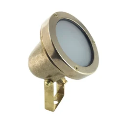 Industrie Lampen|Vintage Lampen*Andromeda Gartenstrahler Boden Echt-Messing Glas 10 cm hoch IP64 GU10