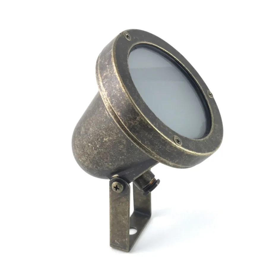 Andromeda Gartenstrahler Boden H: 10 cm klein IP64 GU10 Messing Glas< Industrie Lampen|Vintage Lampen